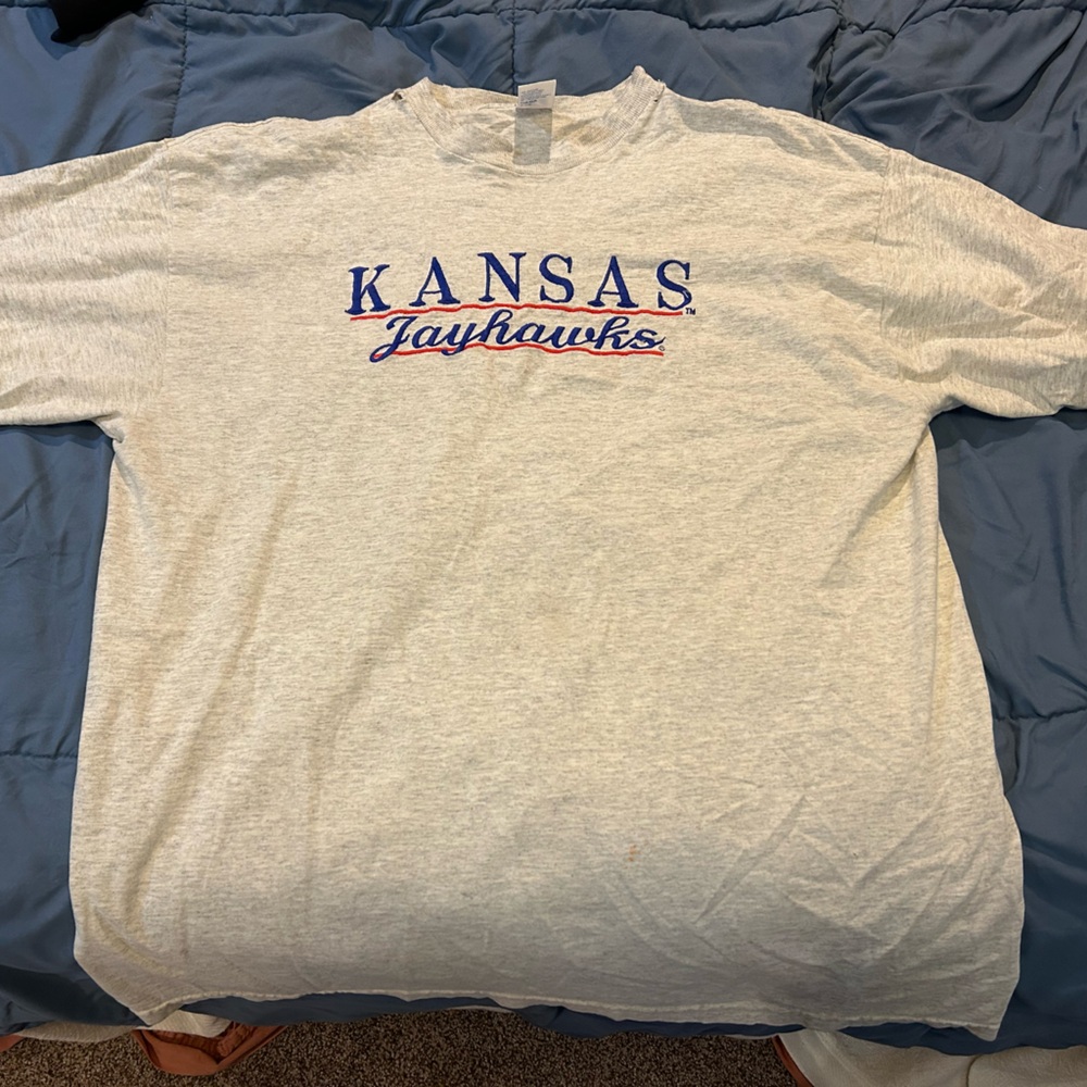 Kansas Jayhawks Heather Gray T-Shirt